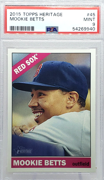 2015 Topps Heritage #45 Mookie Betts PSA 9