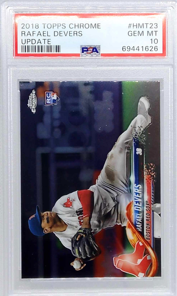 2018 Topps Chrome Update #HMT23 Rafael Devers RC PSA 10