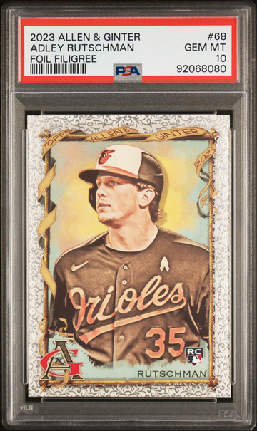 2023 Allen & Ginter #68 Adley Rutschman Foil Filigree RC PSA 10 POP 12