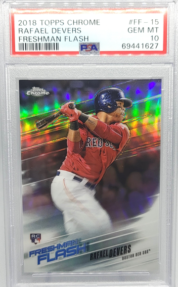 2018 Topps Chrome #FF-15 Rafael Devers Freshman Flash PSA 10