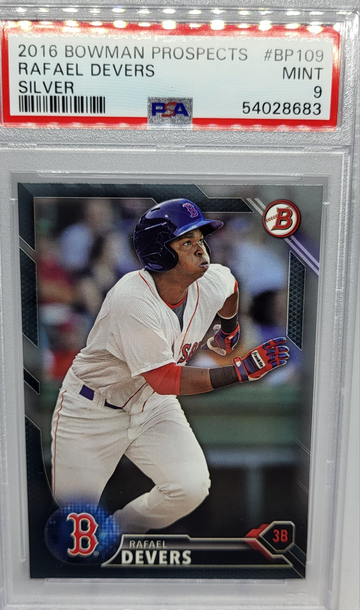 2016 Bowman Prospects Silver #BP109 Rafael Devers PSA 9  POP 2!!RARE! 