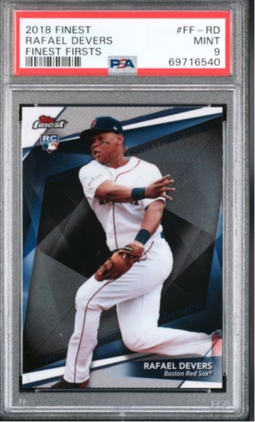2018 Finest #FF-RD Rafael Devers Finest Firsts RC PSA 9