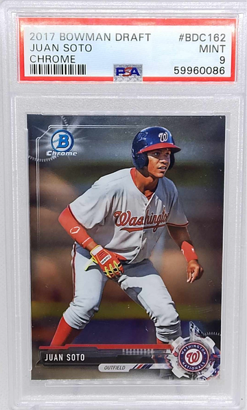 2017 Bowman Draft Chrome #BDC 162 Juan Soto PSA 9 
