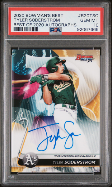 2020 Bowman's Best #B20TSO Tyler Soderstrom Best of 2020 Autographs PSA 10