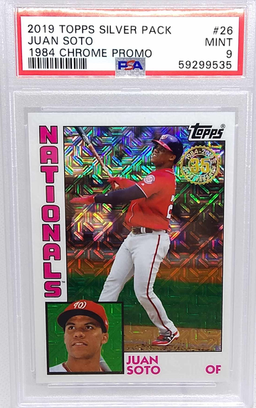 2019 Topps Silver Pack #T84-26 Juan Soto 1984 Chrome Promo PSA 9