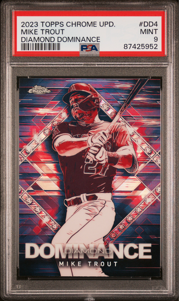 2023 TOPPS CHROME UPDATE #DD4 Mike Trout Diamond Dominance PSA 9