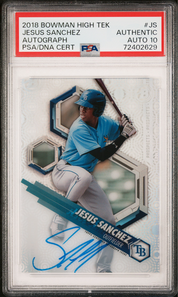 2018 Bowman High Tek #JS Jesus Sanchez Autograph PSA 10