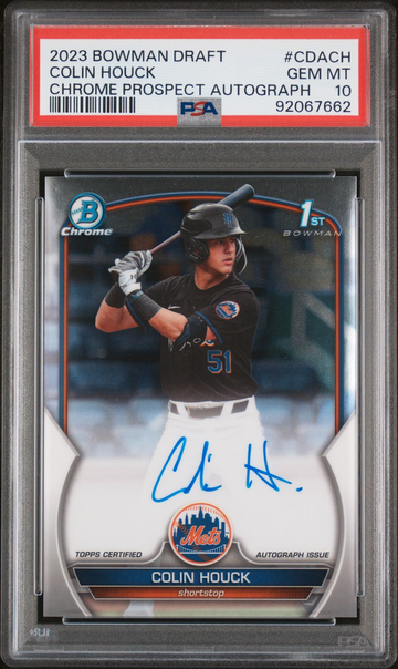 2023 Bowman Draft Chrome Prospects #CDACH Colin Houck Autograph PSA 10