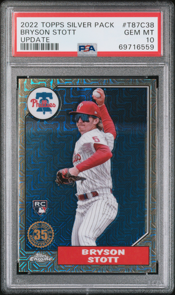 2022 Topps Silver Pack Update #T87C38 Bryson Stott RC PSA 10