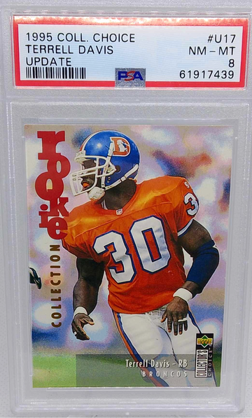 1995 Collector's Choice Update #U17 Terrell Davis RC PSA 8