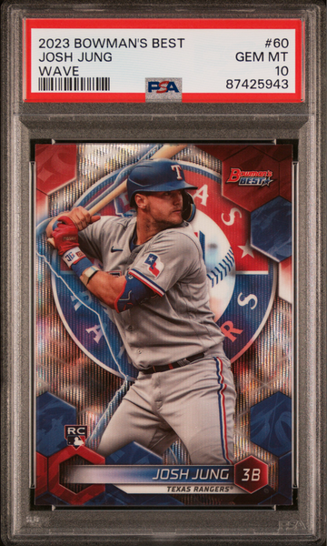 2023 BOWMAN'S BEST #60 Josh Jung RC Wave PSA 10 