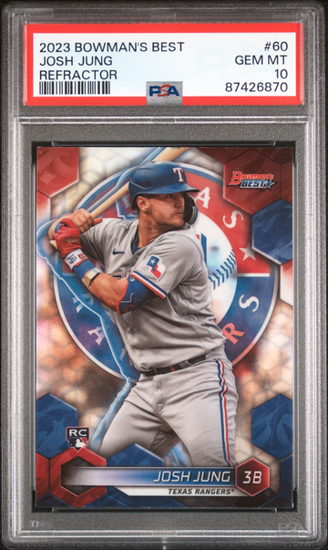 2023 BOWMAN'S BEST #60 Josh Jung RC Refractor PSA 10 