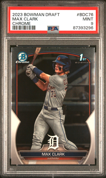 2023 Bowman Draft Chrome #BDC 76 Max Clark  RC PSA 9