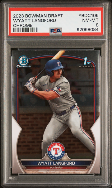 2023 Bowman Draft Chrome #BDC 106 Wyatt Langford RC PSA 8