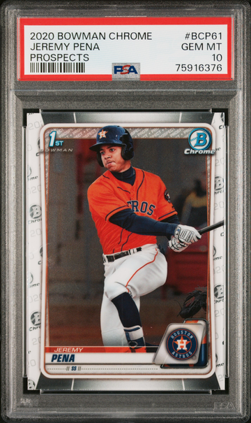 2020 Bowman Chrome Prospects #BCP61 Jeremy Pena RC PSA 10 