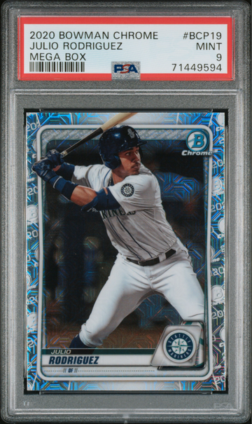 2020 Bowman Chrome Mega Box #BCP19 Julio Rodriguez PSA 9