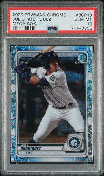 2020 Bowman Chrome #BCP19 Julio Rodriguez Mega Box PSA 10