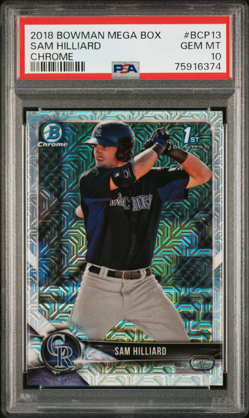 2018 Bowman Chrome Prospect #BCP13 Sam Hilliard Mega Box RC PSA 10