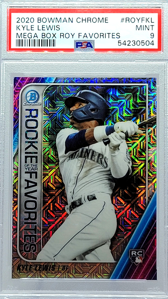 2020 BOWMAN CHROME #ROYFKL KYLE LEWIS MEGA BOX ROY FAVORITES PSA 9