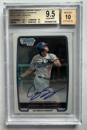 2012 Bowman Chrome Draft BCA-CS Corey Seager Auto RC Rookie Card BGS 9.5 10
