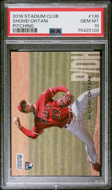 2018 Stadium Club Shohei Ohtani Rc 138 SSP Pitching Variation Rookie Card PSA 10