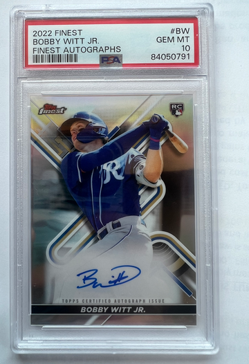 2022 Topps Finest Bobby Witt Jr Finest Auto PSA 10 Rookie Card RC Pop 17