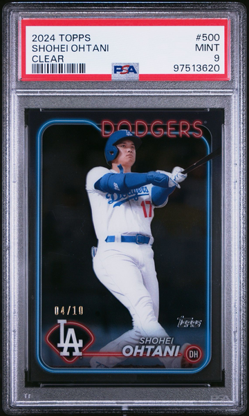 2024 Topps Series 2 500 Shohei Ohtani /10 PSA 9 Clear Acetate First Dodgers Card