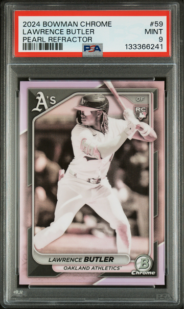 2024 Bowman Chrome Lawrence Butler Pearl Refractor #59 PSA 9 Rookie Card RC SSP