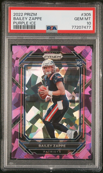 2022 Panini Prizm Zappe Purple Ice