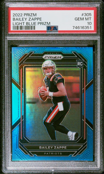 2022 Panini Prizm Zappe Light Blue Prizm