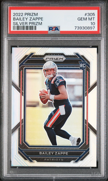 2022 Panini Prizm Zappe Silver Prizm