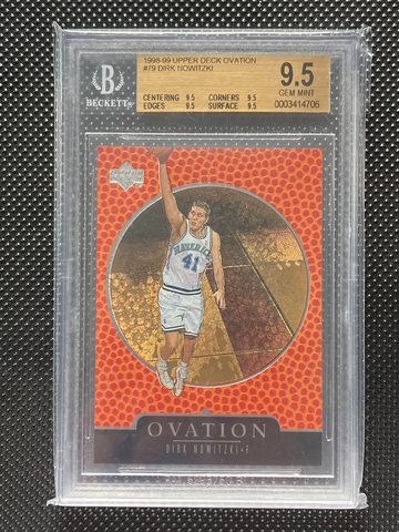 1998-99 Upper Deck Ovation #79 Dirk Nowitzki BGS 9.5 True Gem Mint