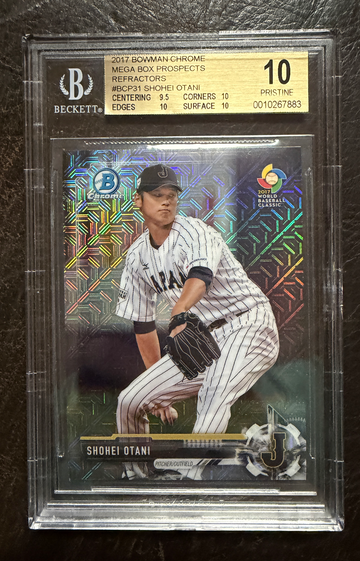 Shohei Ohtani BGS 10 2017 Bowman Chrome Mega Box Refractor Rc