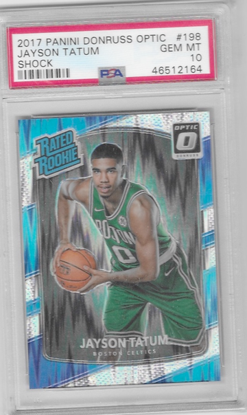 Jayson Tatum 2017 Panini Donruss Optic Shock Rookie Card RC PSA 10 Gem Mint