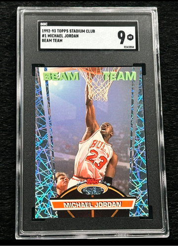 1992-93 Michael Jordan Topps Stadium Club Beam Team #1 SGC 9