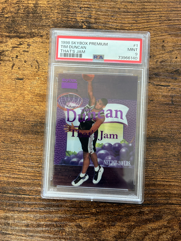 1998 Skybox Premium That’s Jam #1 Tim Duncan PSA 9 