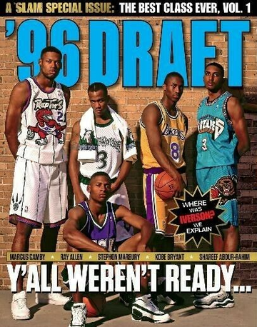Slam Magazine 1996 Draft Special Kobe Bryant Ray Allen Stephon Marbury Marcus Camby Shareef Abdur-Rahim