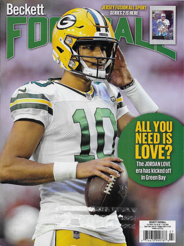 Beckett Football Card Monthly Price Guide Magazine July 2023 Jordan Love Green Bay Packers