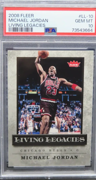 2008 Upper Deck UD Fleer Living Legacies LL-10 Michael Jordan Chicago Bulls PSA 10 Gem Mint