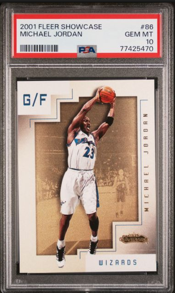 2001 Fleer Showcase 86 Michael Jordan Washington Wizards PSA 10 Gem Mint