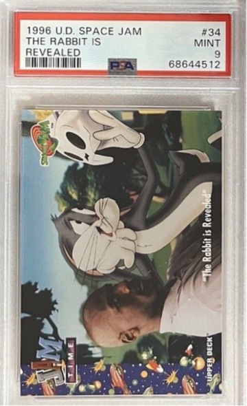 1996 Upper Deck UD Space Jam Jam Time The Rabbit is Revealed 34 Michael Jordan Bugs Bunny PSA 9 Mint