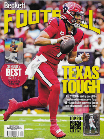 Beckett Football Card Monthly Price Guide Magazine February 2024 CJ C.J. Stroud Houston Texans