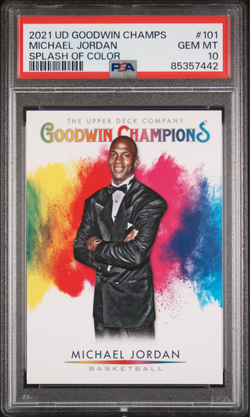 2021 Upper Deck UD Goodwin Champions Splash of Color 101 Michael Jordan PSA 10 Gem Mint