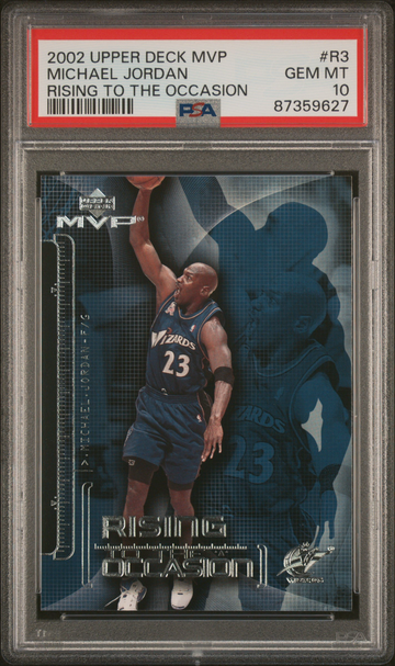 2002 Upper Deck UD MVP Rising to the Occasion R3 Michael Jordan Washington Wizards PSA 10 Gem Mint