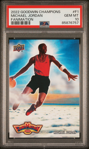 2022 Upper Deck UD Goodwin Champions Fanimation F1 Michael Jordan PSA 10 Gem Mint
