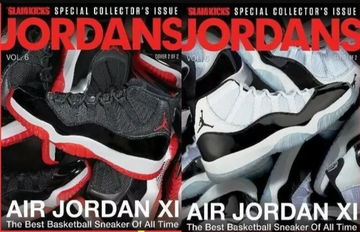 Lot of 2 SLAM Magazine Kicks: Nike Michael Air Jordans XI Retro 11 Black Breds & Concords Volume 6 