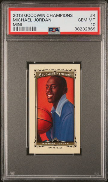 2013 Upper Deck UD Goodwin Champions Mini 4 Michael Jordan PSA 10 Gem Mint