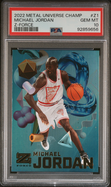 2022 Upper Deck SkyBox Metal Universe Champions Z-Force Z-1 Michael Jordan PSA 10 Gem Mint
