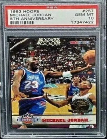 1993 Hoops 5th Anniversary Gold Seal Utah All Star Weekend 257 Michael Jordan Eastern Conference PSA 10 Gem Mint