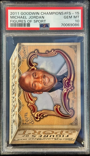 2011 Upper Deck UD Goodwin Champions Figures of Sport FS-15 Michael Jordan PSA 10 Gem Mint